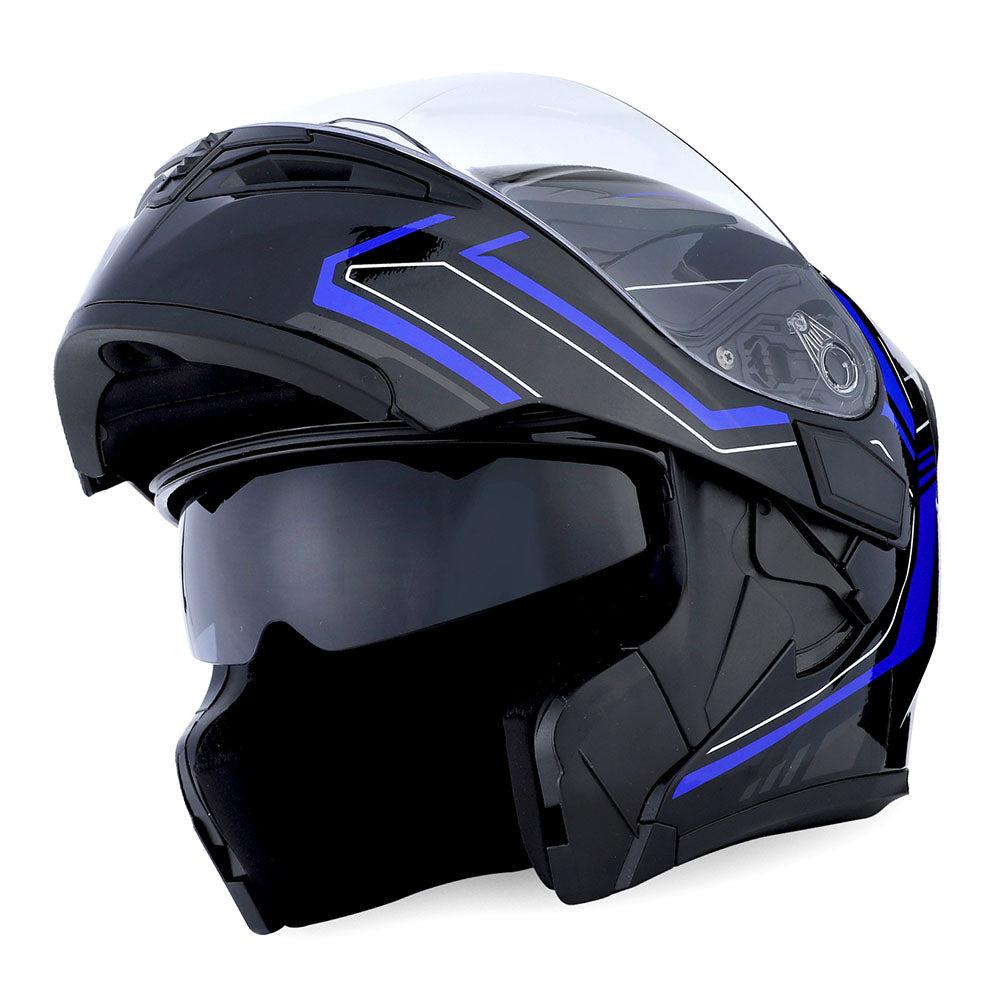 1Storm Motorcycle Modular Full Face Helmet Flip up Dual Visor Sun Shield Close Out Helmet: HB89CLS