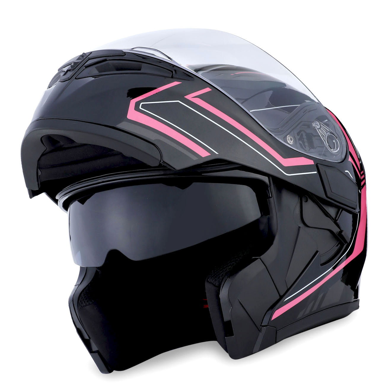 1Storm Motorcycle Modular Full Face Helmet Flip up Dual Visor Helmet: HB89
