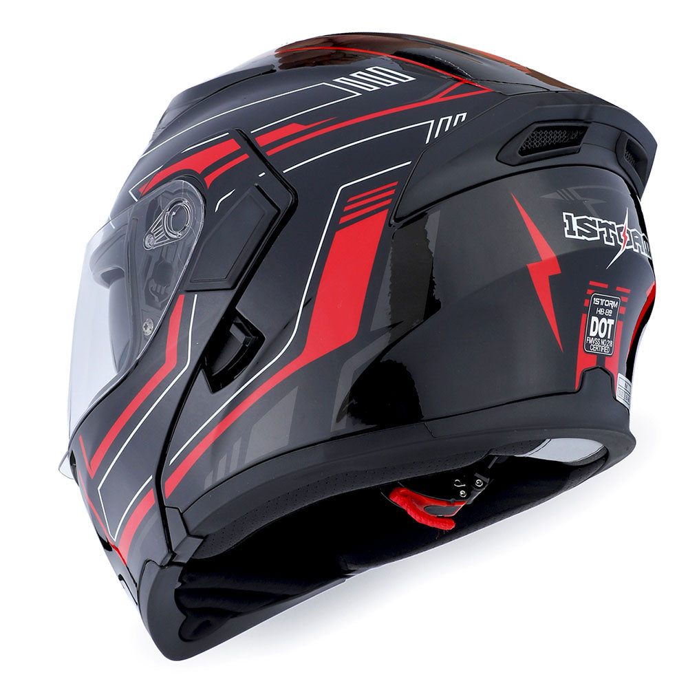 1Storm Motorcycle Modular Full Face Helmet Flip up Dual Visor Sun Shield Close Out Helmet: HB89CLS