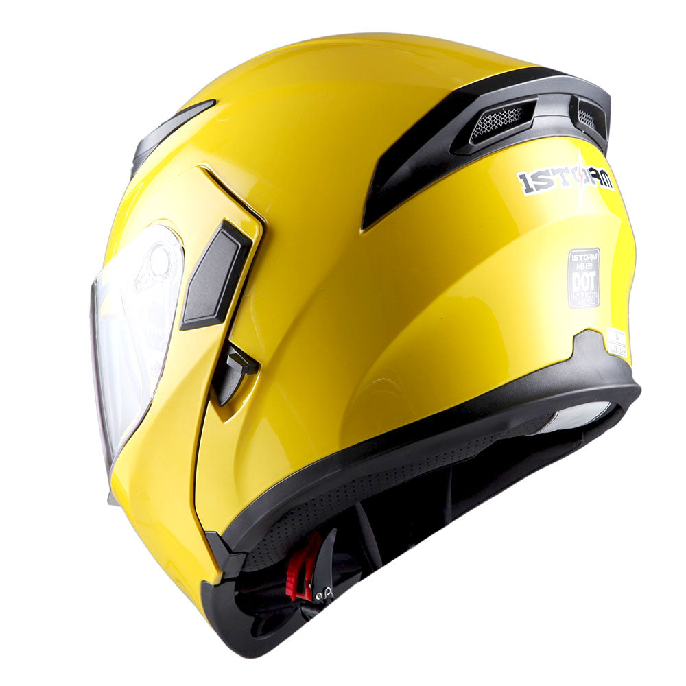 1Storm Motorcycle Modular Full Face Helmet Flip up Dual Visor Sun Shield Close Out Helmet: HB89CLS