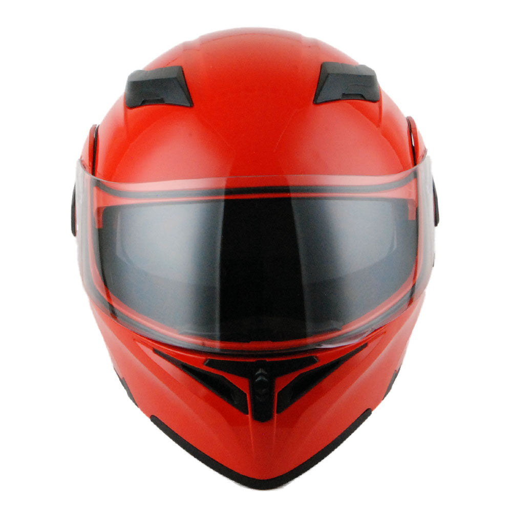 1Storm Motorcycle Modular Full Face Flip up Dual Visor Helmet + Spoiler + Motorcycle Bluetooth Headset: HB89