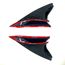 1Storm Motorcycle Modular Flip up Dual Visor Full Face Helmet Decoration Black Horn Wing