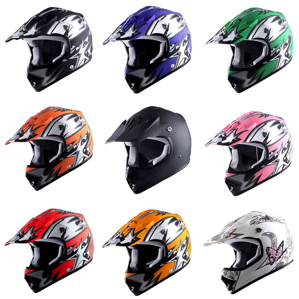 Wow youth kids motocross helmet bmx store mx atv dirt bike hboy star matt