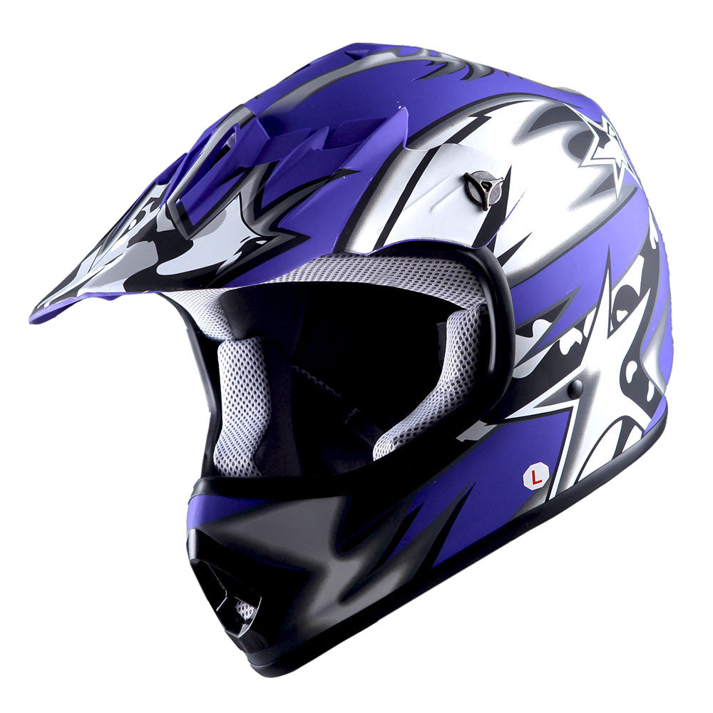 WOW Youth Kids Motocross BMX MX ATV Dirt Bike Helmet Star: HBOY-K-Star
