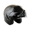 1Storm Motorcycle Open Face Fiber Glass Dual Visor Helmet HB_609 Scooter Classical Knight Bike Samurai + One Extra Clear Shield