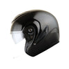 1Storm Motorcycle Open Face Fiber Glass Dual Visor Helmet HB_609 Scooter Classical Knight Bike Samurai + Motorcycle Bluetooth Headset