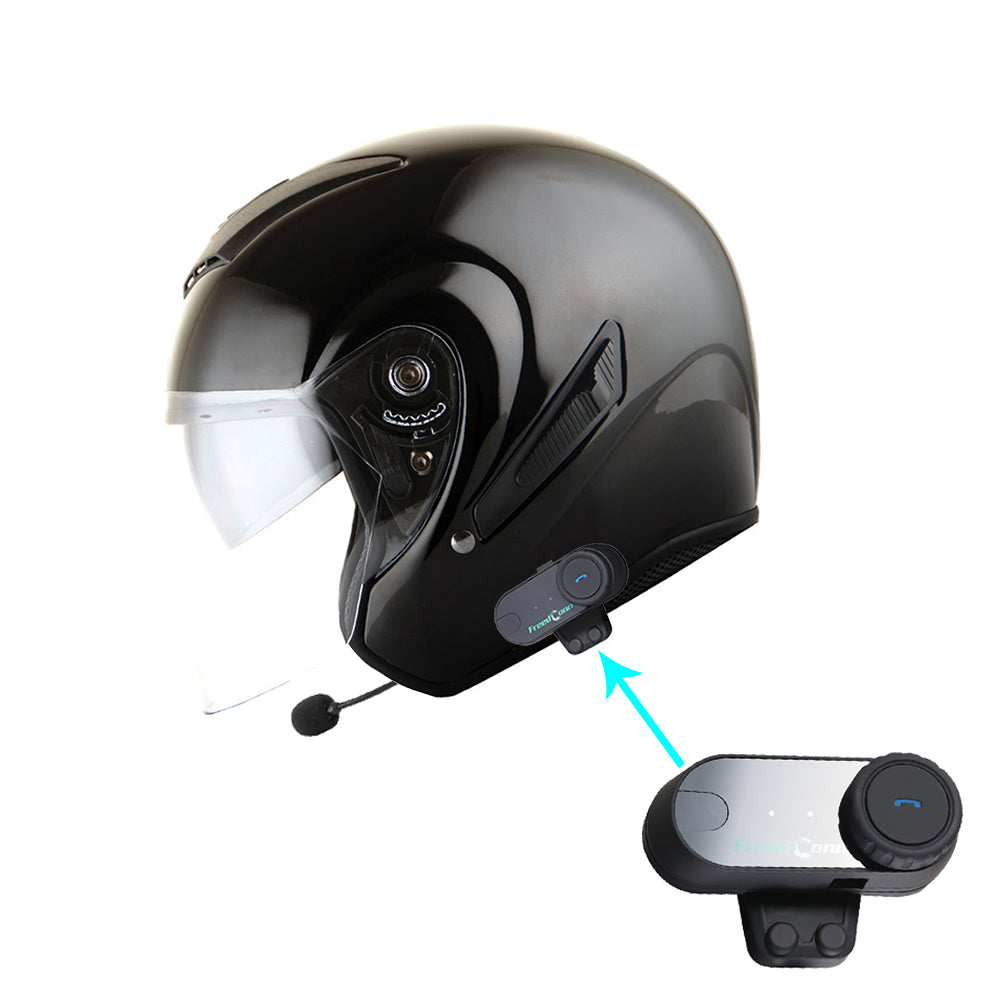 1Storm Motorcycle Open Face Fiber Glass Dual Visor Helmet HB_609 Scooter Classical Knight Bike Samurai + Motorcycle Bluetooth Headset