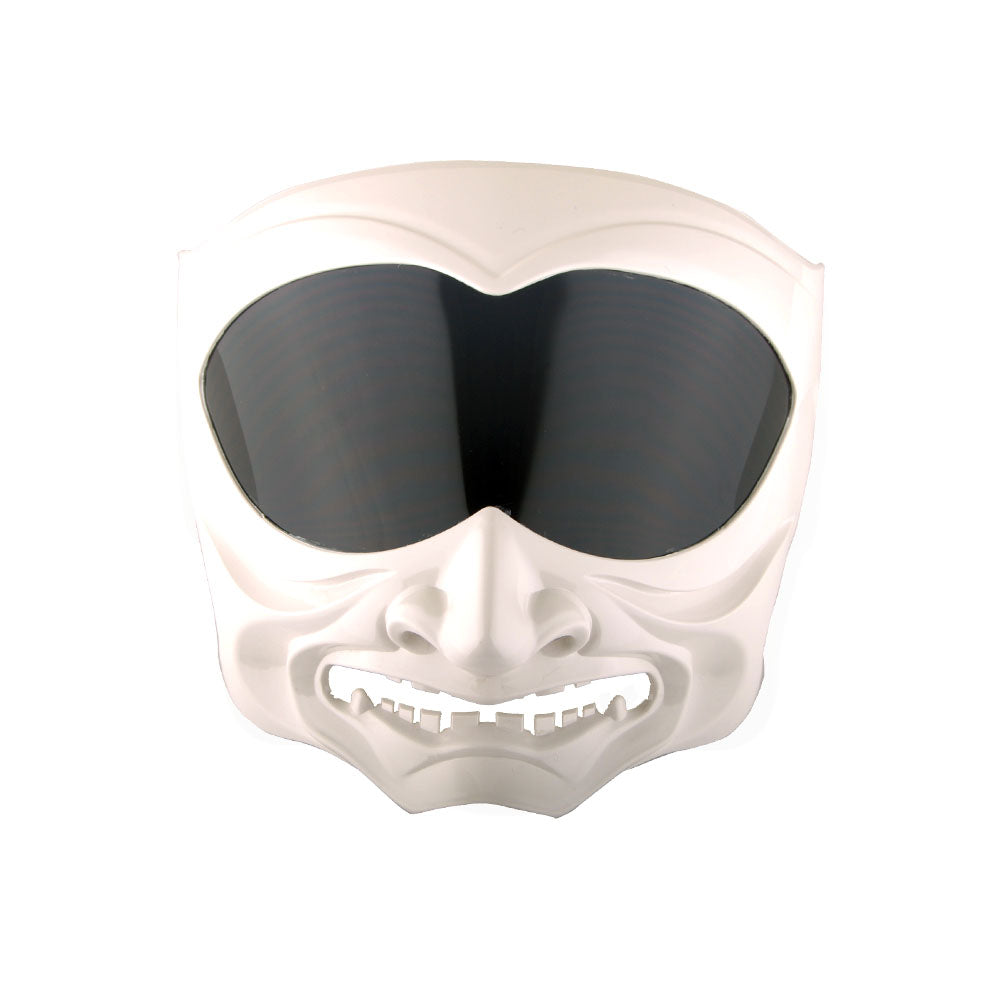 1Storm Motorcycle Open Face Fiber Glass Helmet Scooter HB_609 Front Mask Smoked Lens/Clear Visor Samurai