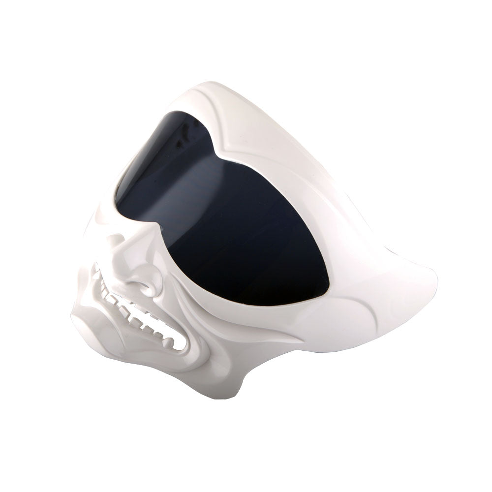 1Storm Motorcycle Open Face Fiber Glass Helmet Scooter HB_609 Front Mask Smoked Lens/Clear Visor Samurai