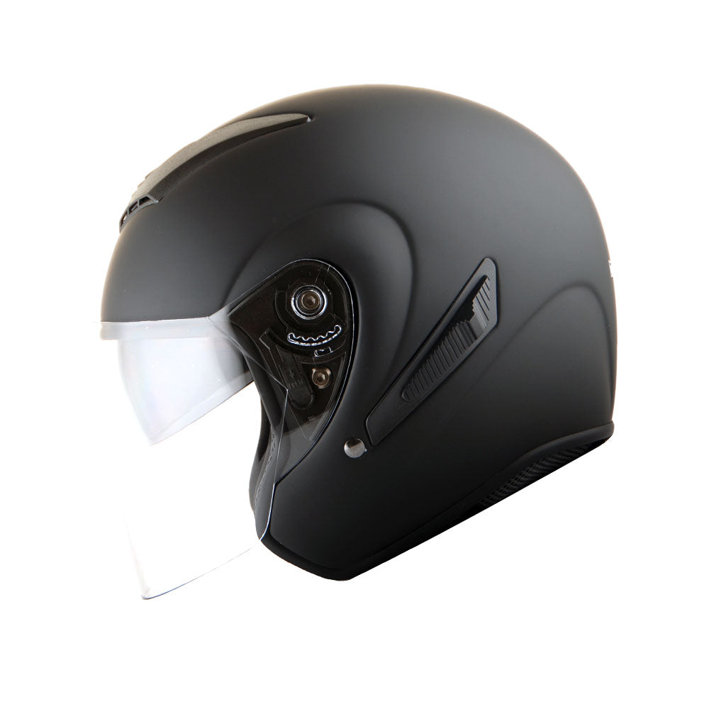 1Storm Motorcycle Open Face Fiber Glass Dual Visor Helmet HB_609 Scooter Classical Knight Bike Samurai + Motorcycle Bluetooth Headset