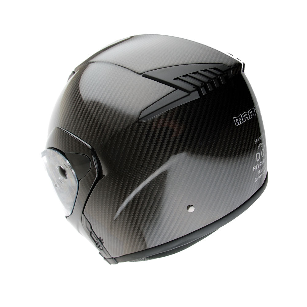 Martian Genuine Real Carbon Fiber Motorcycle Modular Flip up Full Face Helmet: HB-B1