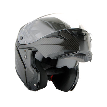 Martian Genuine Real Carbon Fiber Motorcycle Modular Flip up Full Face Helmet: HB-B1