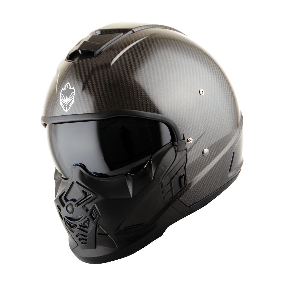 Martian Genuine Real Carbon Fiber Motorcycle Full Face Helmet HB