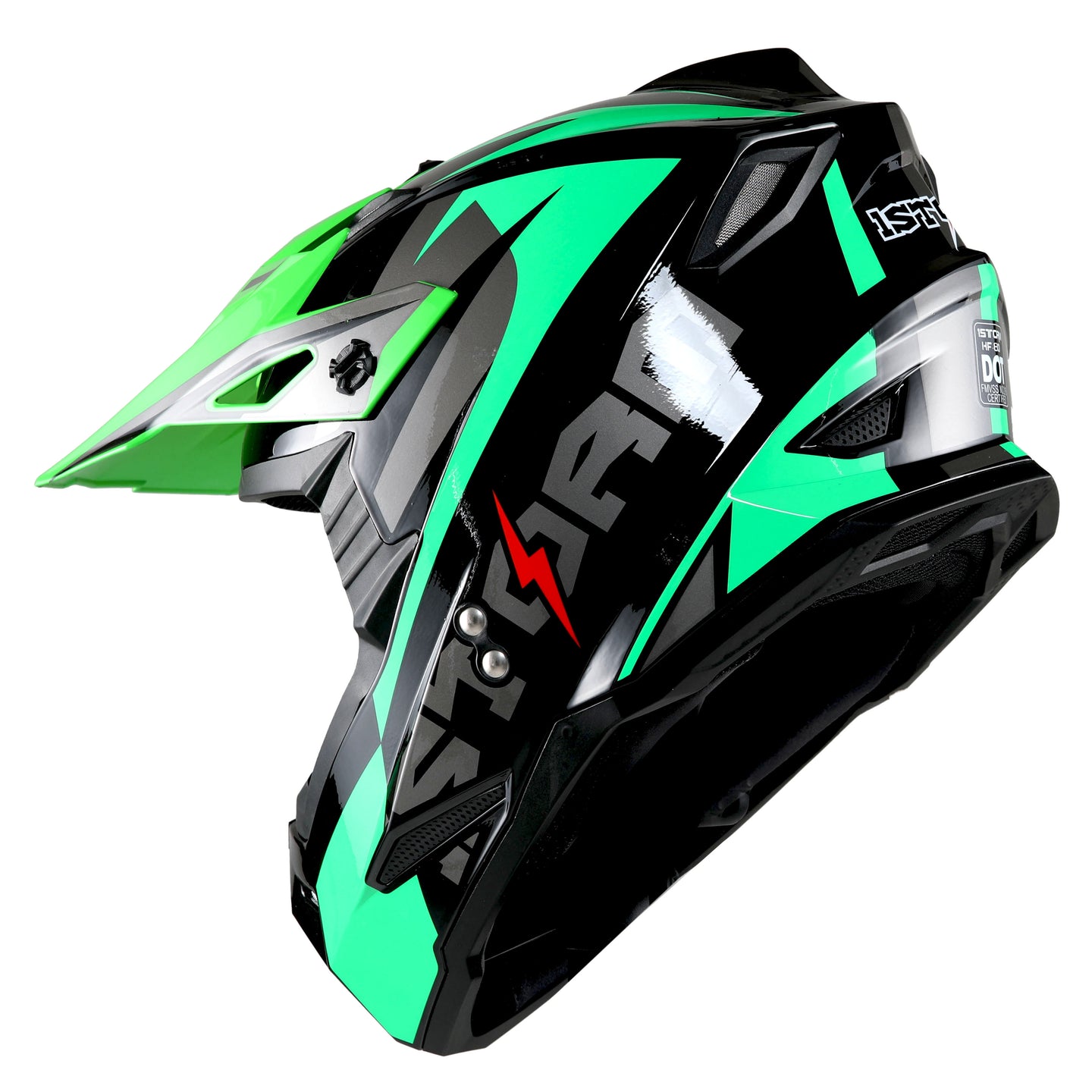 1Storm Youth Motocross Helmet BMX MX Bike Helmet Teenager Racing Style + MX Goggles + MX Skeleton Gloves Bundle: HF801Youth