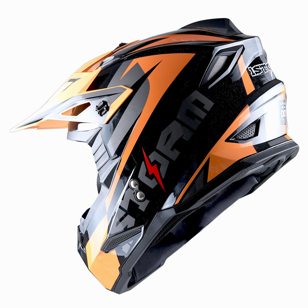 1Storm Youth Motocross Helmet BMX MX Bike Helmet Teenager Racing Style + MX Goggles + MX Skeleton Gloves Bundle: HF801Youth