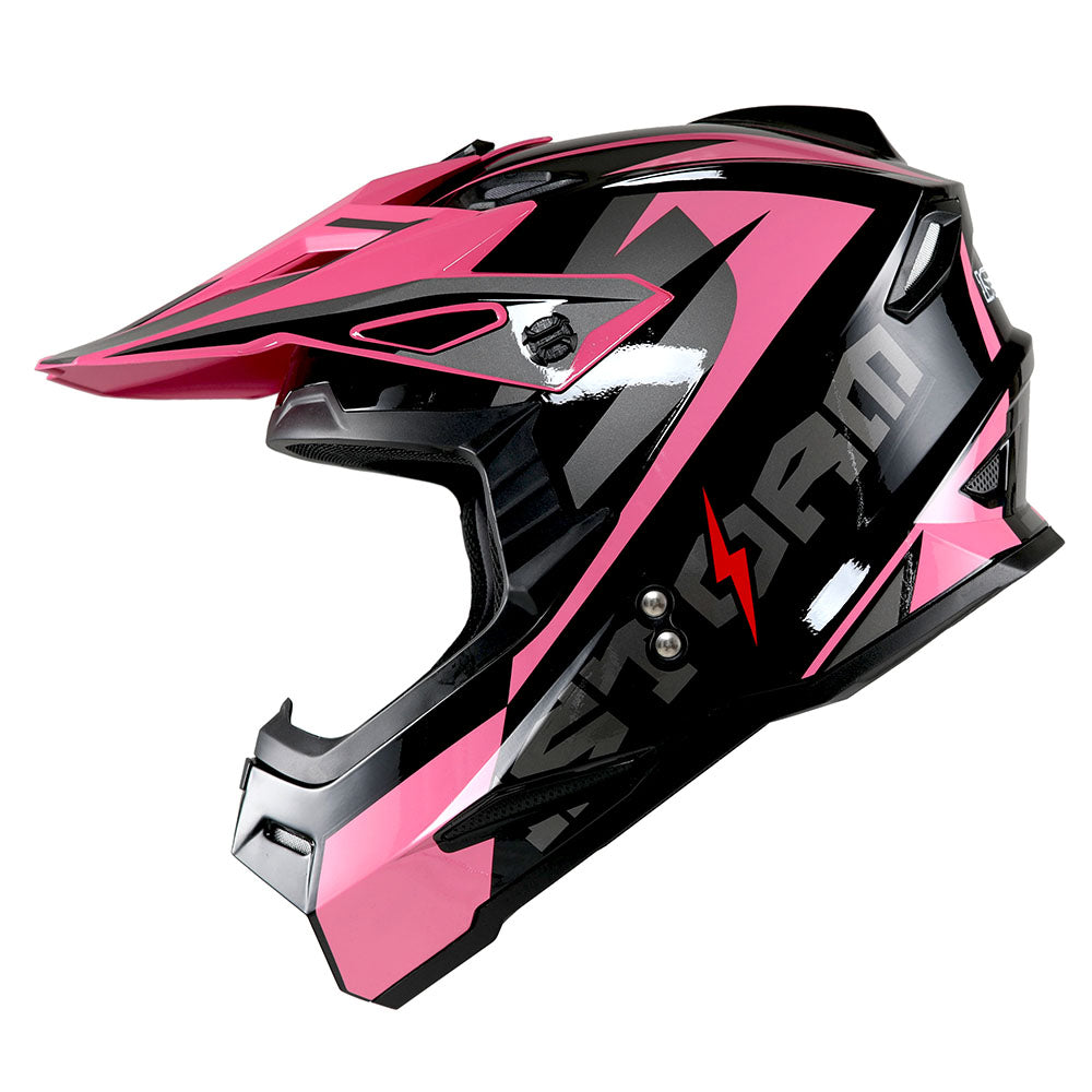 1Storm Youth Motocross Helmet BMX MX Bike Helmet Teenager Racing Style + MX Goggles + MX Skeleton Gloves Bundle: HF801Youth