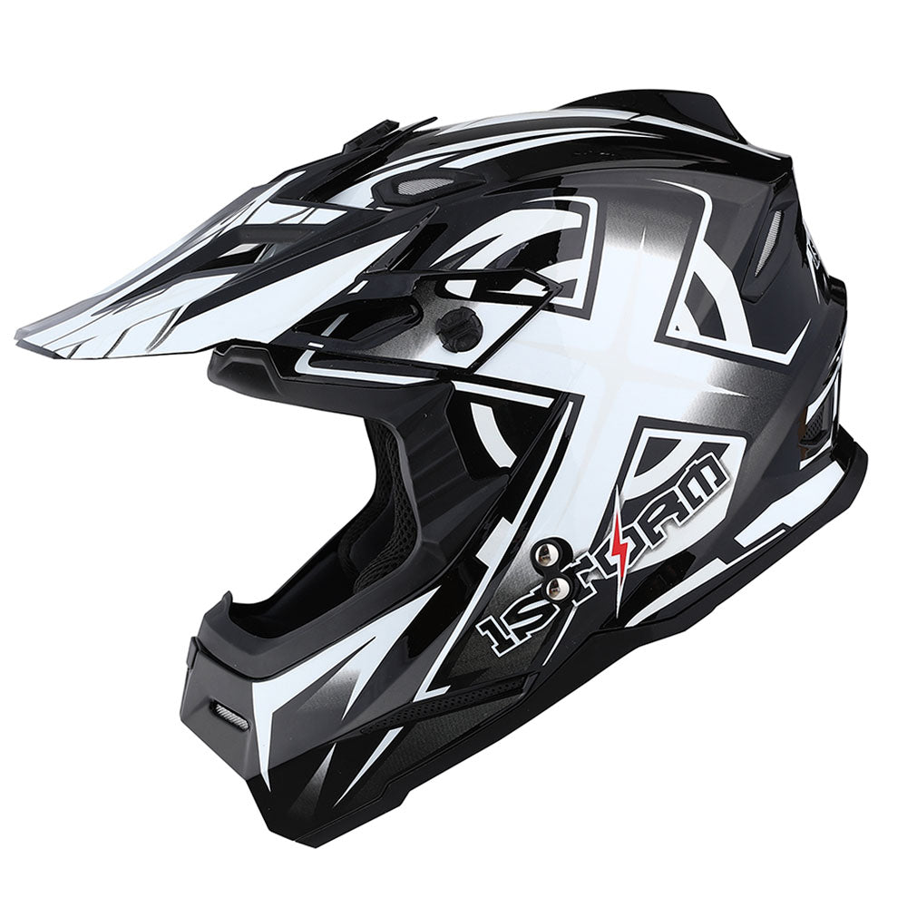 1Storm Adult Motocross Helmet BMX MX ATV Dirt Bike Helmet HF801