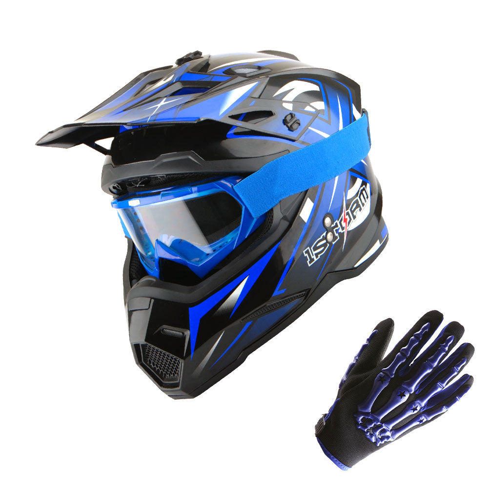 1Storm Adult Motocross Helmet BMX MX ATV Dirt Bike Helmet HF801