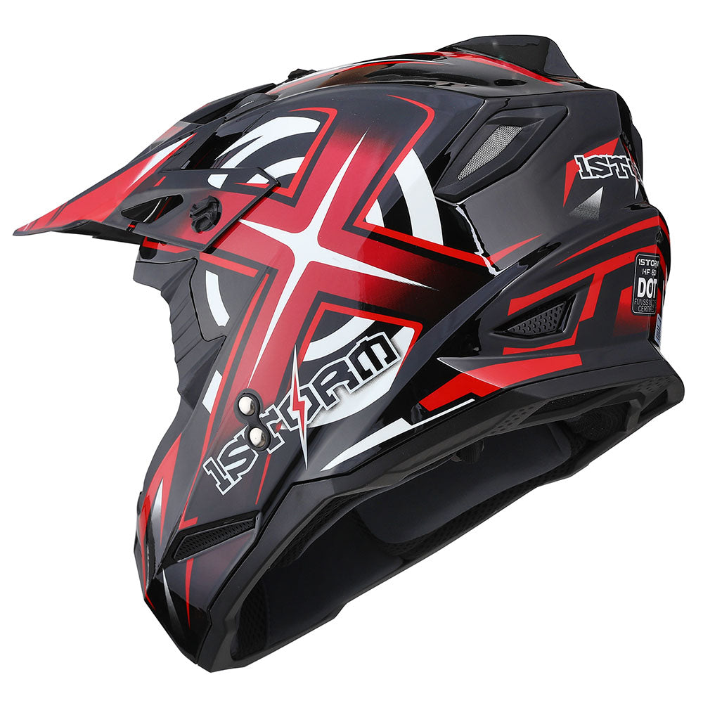 1Storm Adult Motocross Helmet BMX MX ATV Dirt Bike Helmet Racing Style Close Out Helmet Mechanic: HF801CLS
