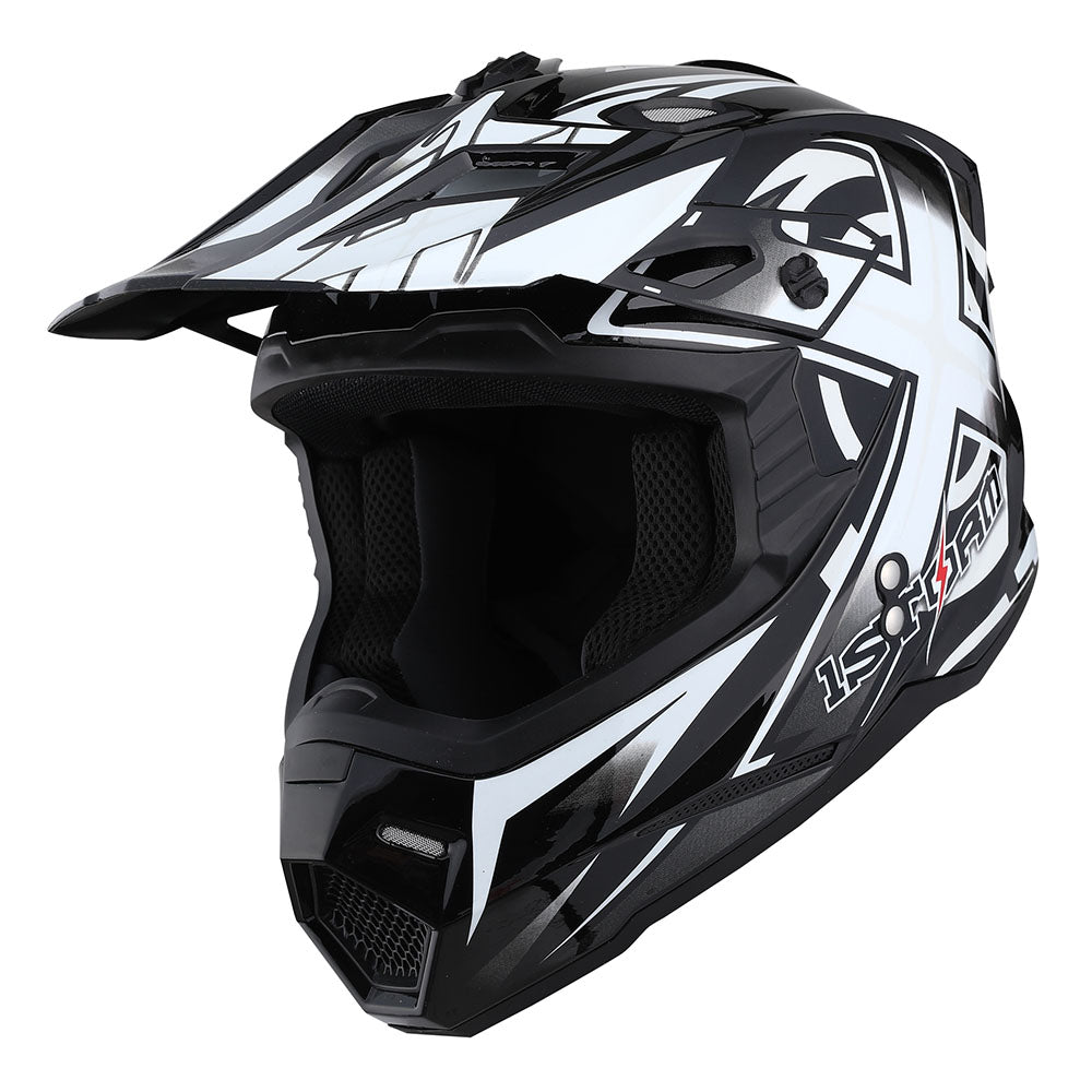1Storm Adult Motocross Helmet BMX MX ATV Dirt Bike Helmet Racing Style: HF801