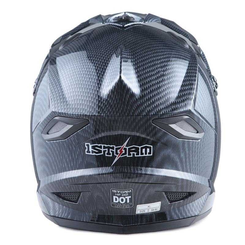 1Storm Adult Motocross Helmet BMX MX ATV Dirt Bike Helmet Racing Style Close Out Helmet Mechanic: HF801CLS