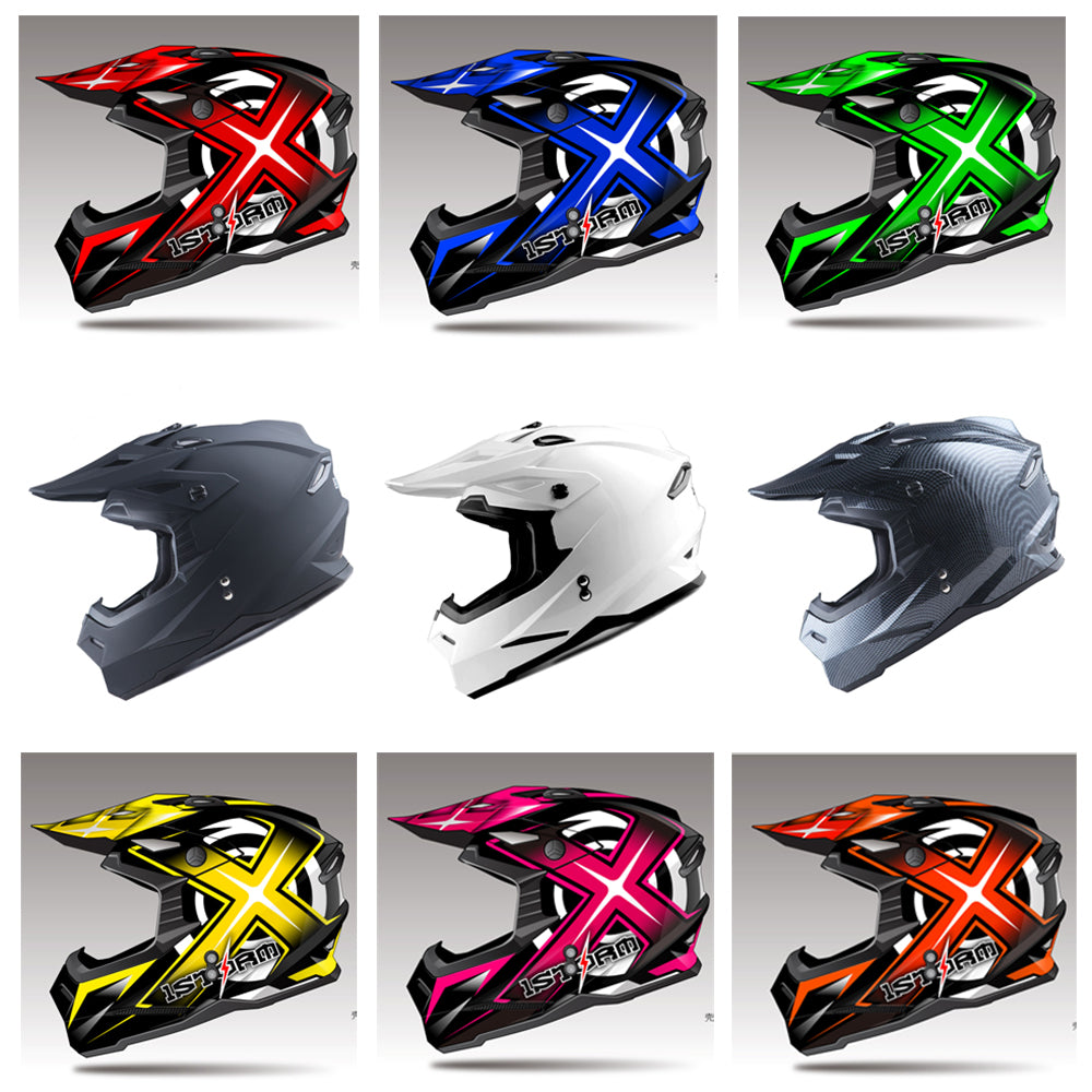 1Storm Adult Motocross Helmet BMX MX ATV Dirt Bike Helmet Racing Style Close Out Helmet Mechanic: HF801CLS