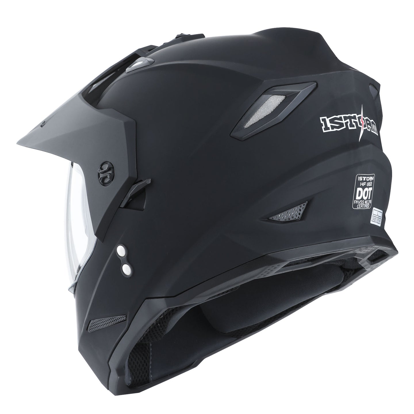 1Storm Dual Sport Motorcycle Motocross Off Road Full Face Close Out Helmet Dual Visor: HF802CLS