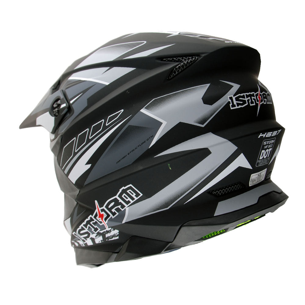 Auténtico casco de fibra de carbono 1Storm motocross todoterreno ATV Dirt  Bike MX BMX HGXP15