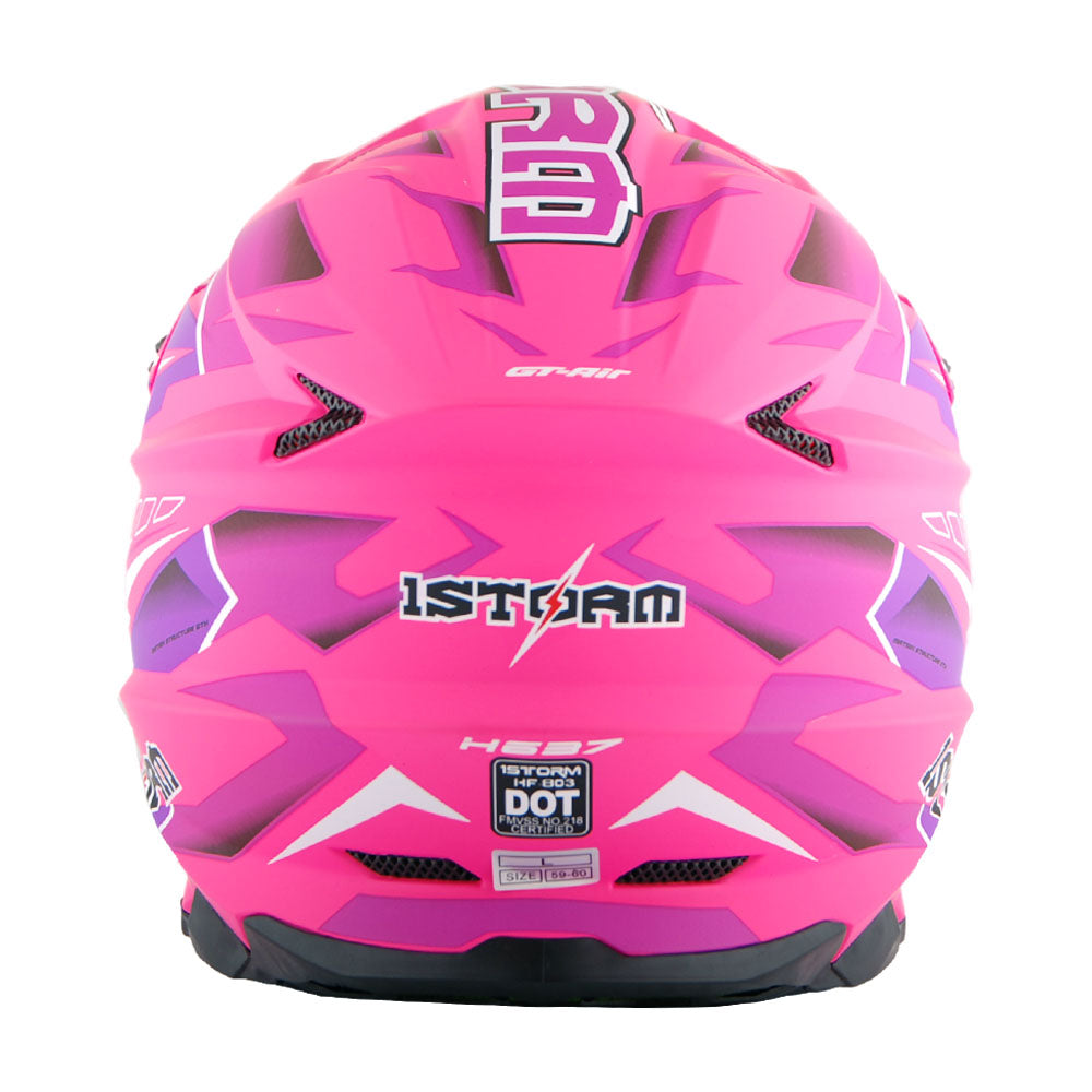 1Storm Motocross Adult Helmet Downhill Mountain Bike Helmet BMX MX ATV Dirt Bike Storm Style HF803
