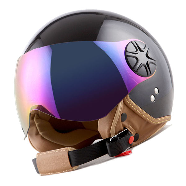 1Storm Motocycle Scooter Bike Open Face/Half Face Helmet Classic: HG252