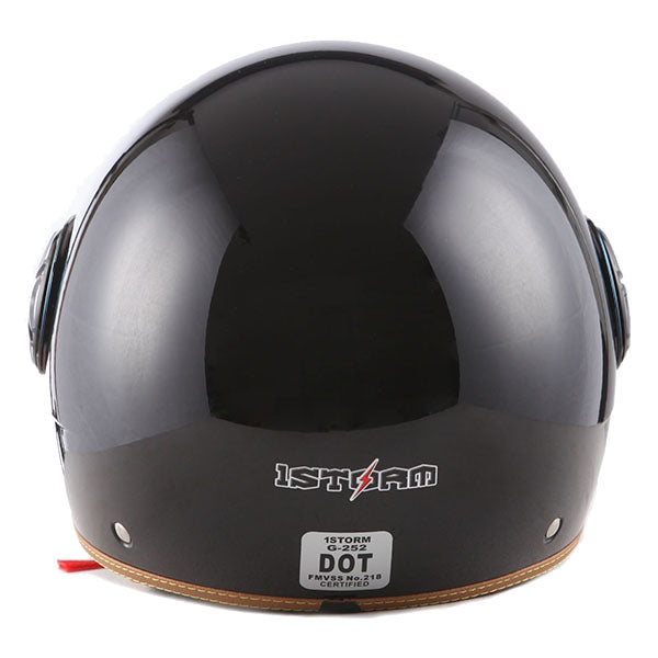 1Storm Motocycle Scooter Bike Open Face/Half Face Helmet Classic: HG252
