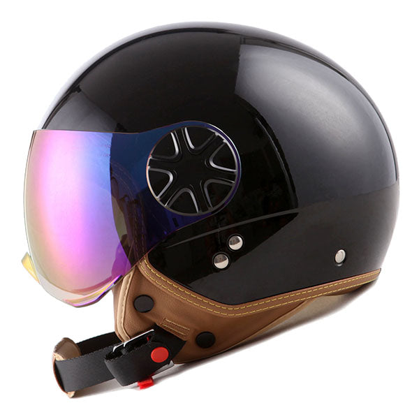 bike helmet classic 1Storm Motocycle Scooter Bike Open Face/Half Face Helmet Classic: HG252 Glossy Black / XL(61-62 cm 23.8/24.2 Inch )