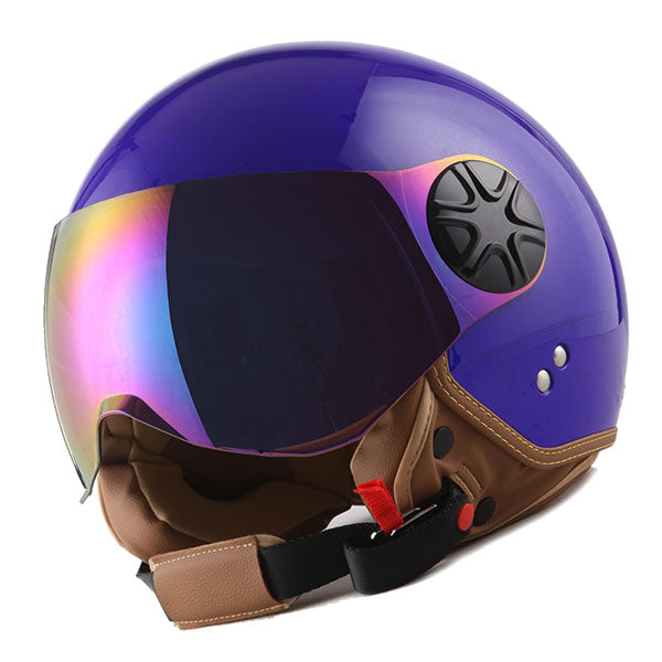 1Storm Motocycle Scooter Bike Open Face/Half Face Helmet Classic: HG252 Glossy Silver / L(59-60 cm 23.2/23.4 Inch ) 1Storm Motocycle Scooter Bike Open Face/Half Face Helmet Classic: HG252 Glossy Silver / L(59-60 cm 23.2/23.4 Inch )