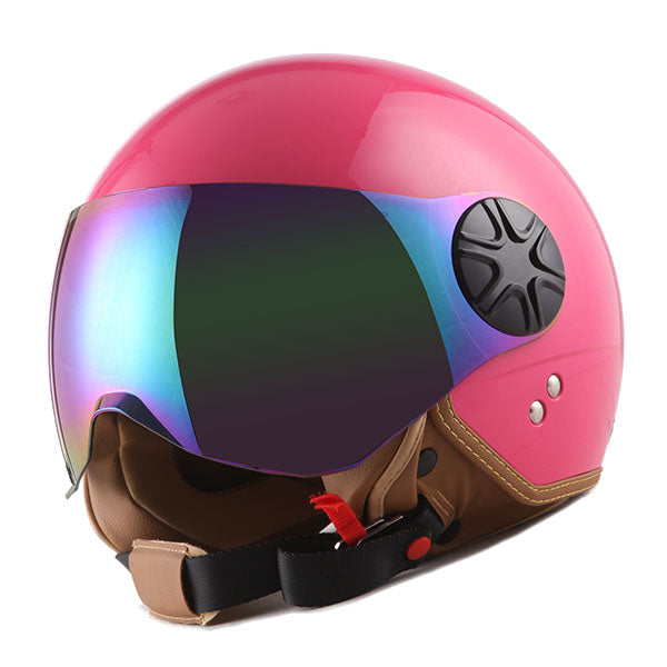 1storm motorcycle scooter bike open face half face helmet 1Storm Motocycle Scooter Bike Open Face/Half Face Helmet Classic: HG252 Glossy Silver / L(59-60 cm 23.2/23.4 Inch )