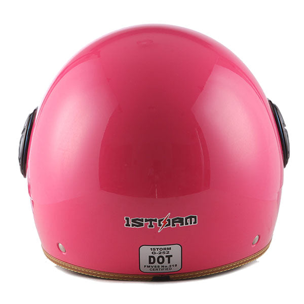 1Storm Motocycle Scooter Bike Open Face/Half Face Helmet Classic: HG252