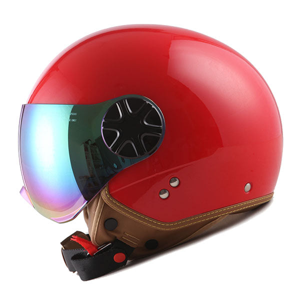 1Storm Motocycle Scooter Bike Open Face/Half Face Helmet Classic: HG252