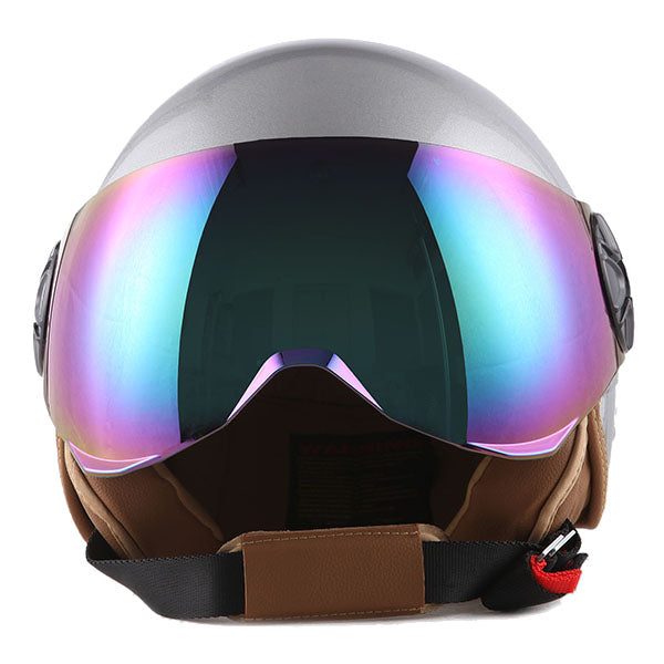 1Storm Motocycle Scooter Bike Open Face/Half Face Helmet Classic: HG252