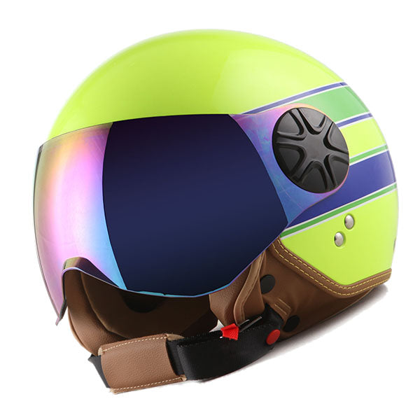 1Storm Motocycle Scooter Bike Open Face/Half Face Helmet Classic: HG252