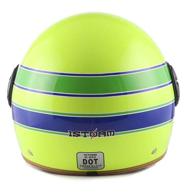 1Storm Motocycle Scooter Bike Open Face/Half Face Helmet Classic: HG252