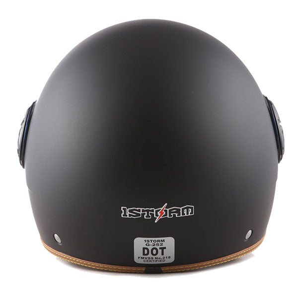 1Storm Motocycle Scooter Bike Open Face/Half Face Helmet Classic: HG252