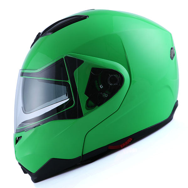 1Storm Motorcycle Street Bike Modular/Flip up Dual Visor/Sun Shield Full Face Helmet: HG339