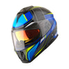 Martian Motorcycle Modular Full Face Helmet Flip up Dual Visor Golden Sun Shield: HG362