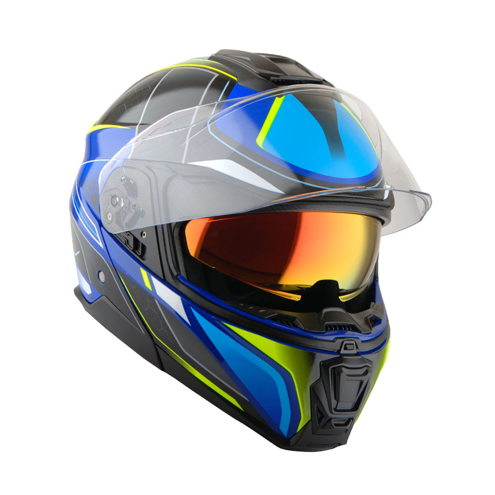 Martian Motorcycle Modular Full Face Helmet Flip up Dual Visor Sun Shi – 1Storm Helmet