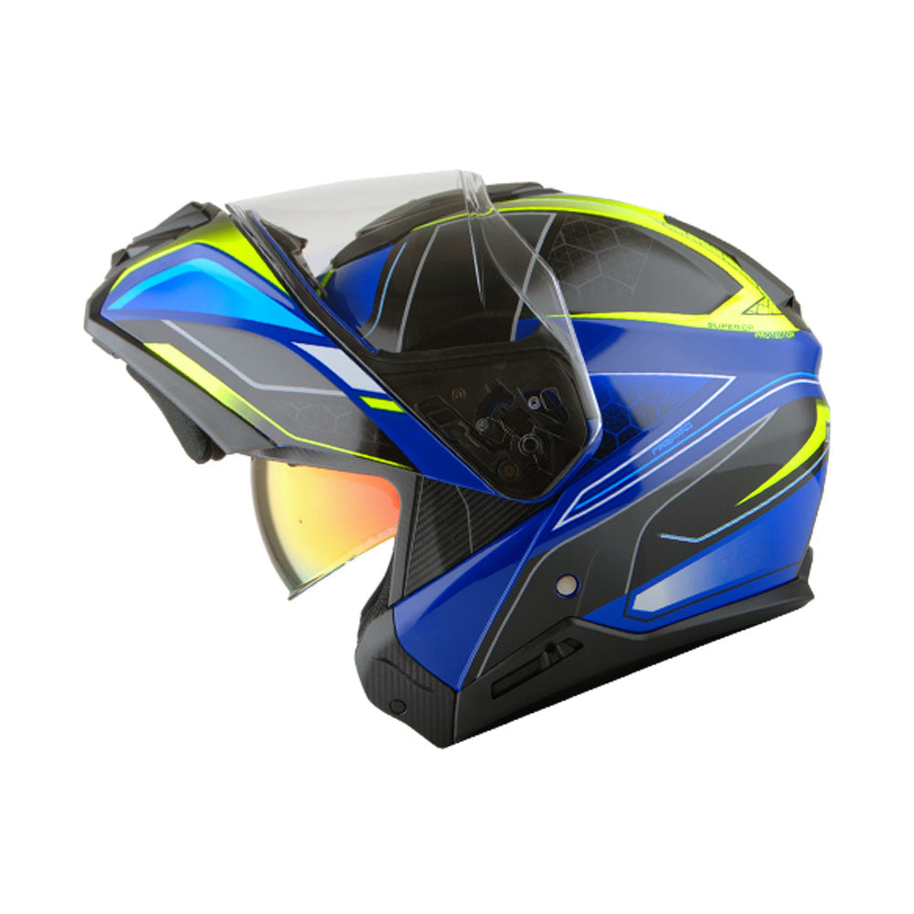 Martian Motorcycle Modular Full Face Helmet Flip up Dual Visor Sun Shield + Motorcycle Bluetooth Headset: HG362