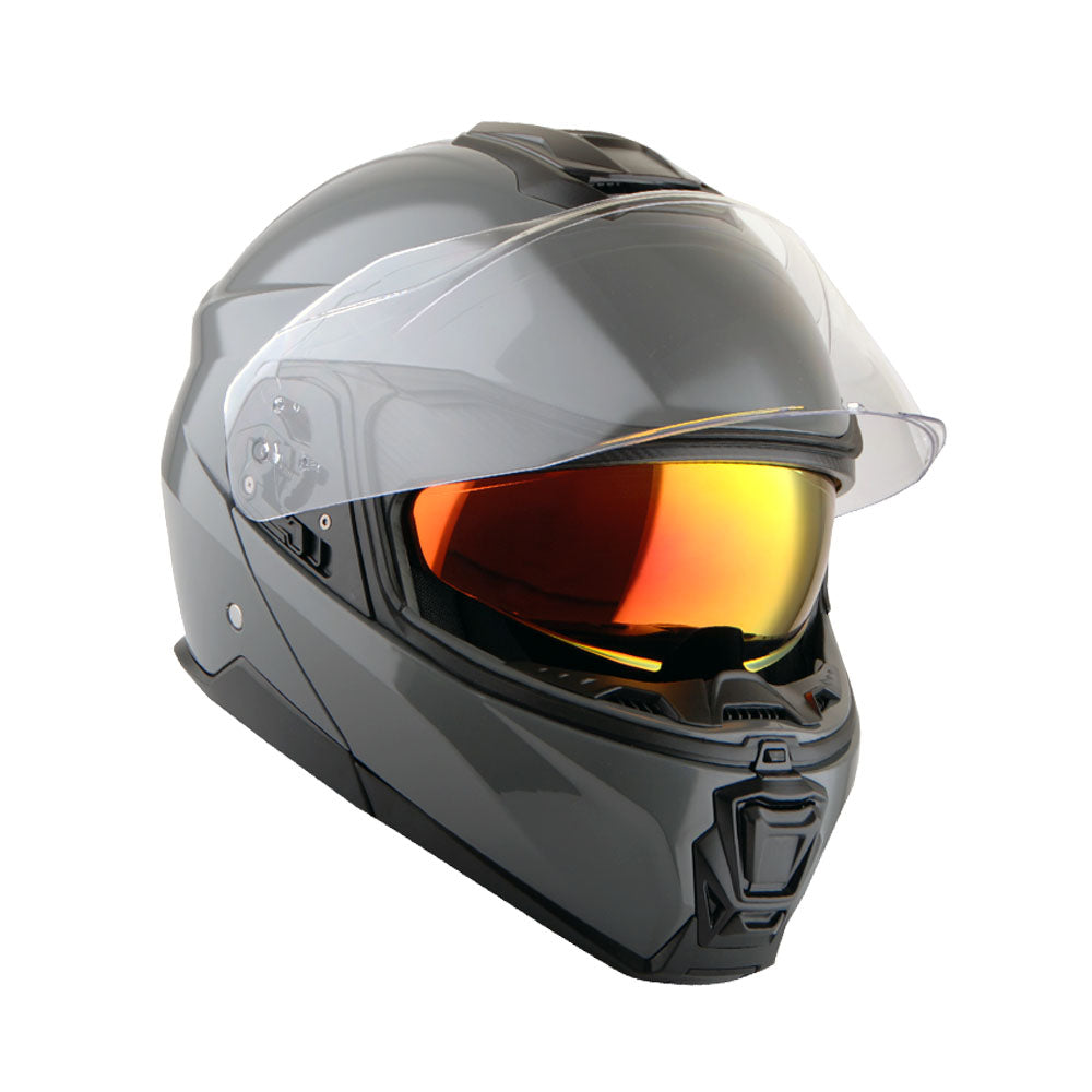 Martian Motorcycle Modular Full Face Helmet Flip up Dual Visor Sun Shield + Motorcycle Bluetooth Headset: HG362