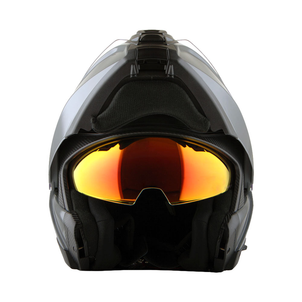 Martian Motorcycle Modular Full Face Helmet Flip up Dual Visor Golden Sun Shield: HG362