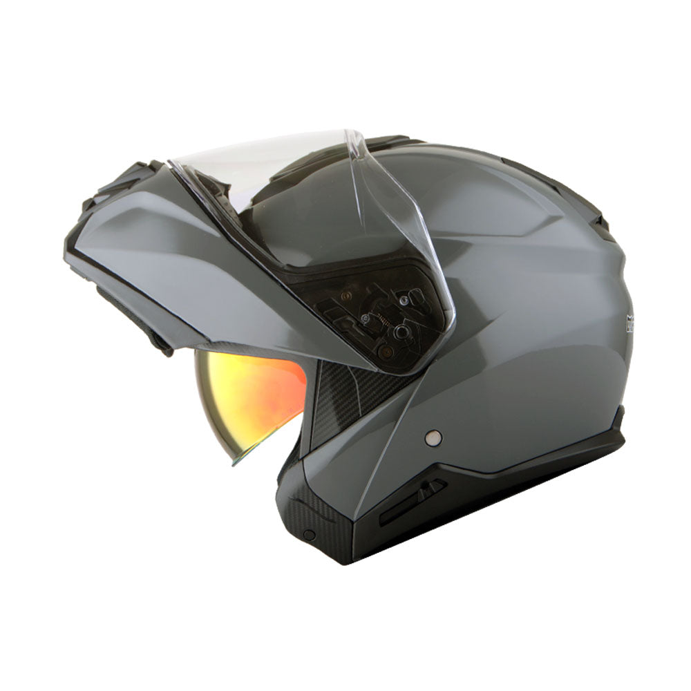 Martian Motorcycle Modular Full Face Helmet Flip up Dual Visor Sun Shield + Motorcycle Bluetooth Headset: HG362