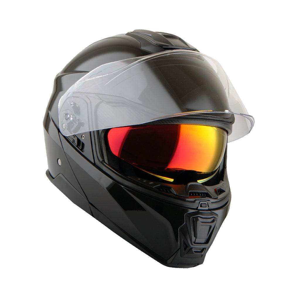Martian Motorcycle Modular Full Face Helmet Flip up Dual Visor Sun Shield + Motorcycle Bluetooth Headset: HG362