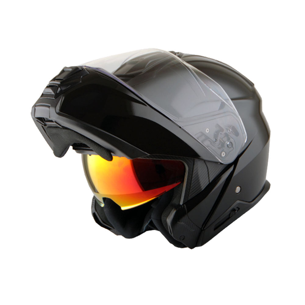 Martian Motorcycle Modular Full Face Helmet Flip up Dual Visor Sun Shield + Motorcycle Bluetooth Headset: HG362
