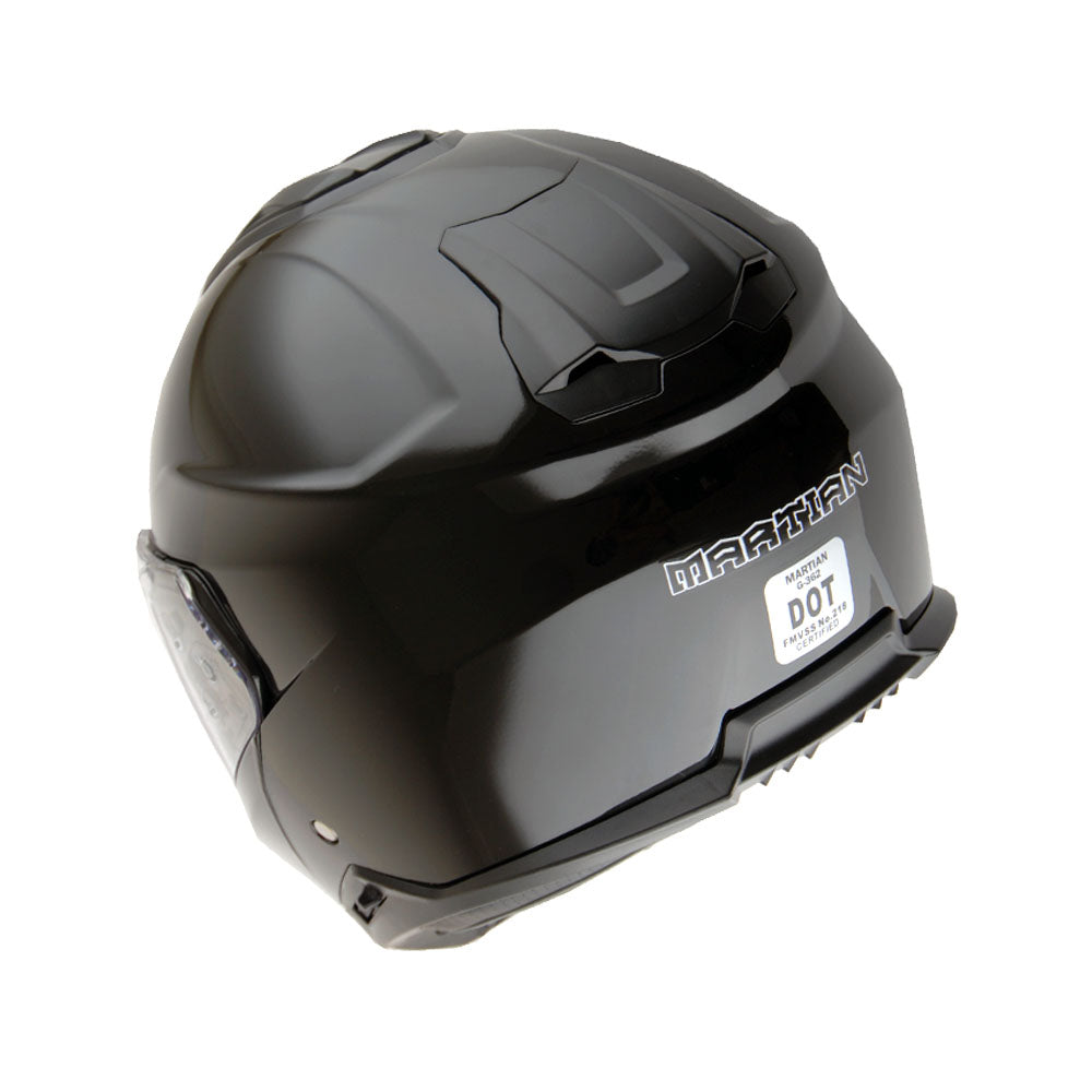 Martian Motorcycle Modular Full Face Helmet Flip up Dual Visor Sun Shield + Motorcycle Bluetooth Headset: HG362